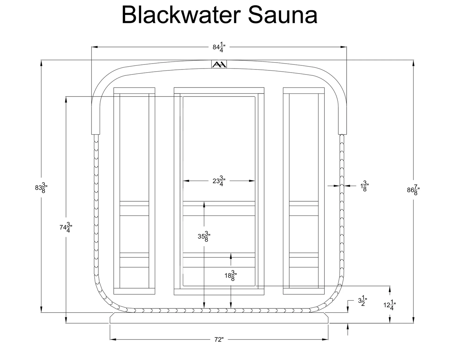 BlackWater 4 Person Cube Sauna