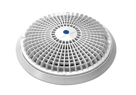 AquaStar 10" Round Star Sumpless Suction Outlet Cover, Universal Adapter Kit and Mud Frame, Light Gray | A10RCFR103