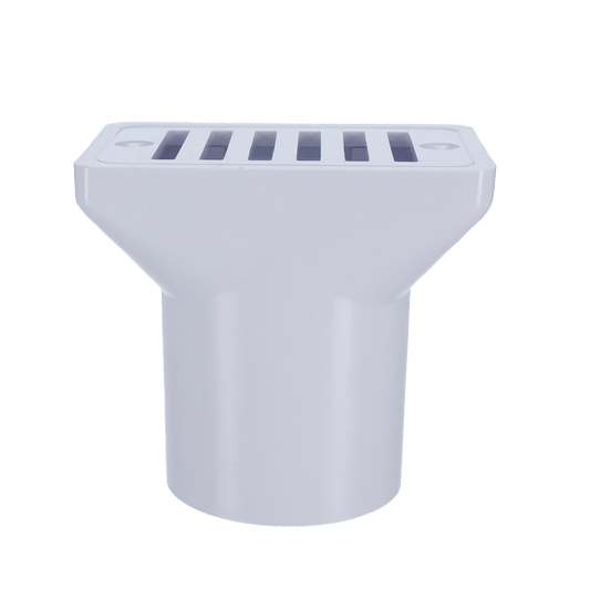 CMP Gutter Deck Drain White Fip X Soc , 2" X 2" | 25533-000-000