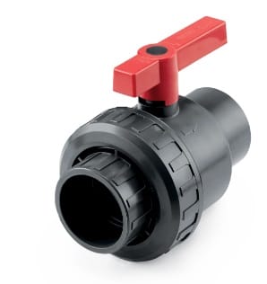 Jandy Ball Valve, Single Union, 3/4" PVC, Gray | BVSU008