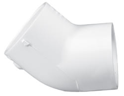 PVC Schedule 40 - 45 Elbow, 1-1/2" Slip White | 417015