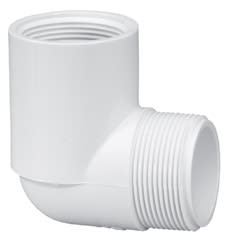 1-1/2" 90 Street Elbow PVC Sch. 40 MPT x FPT | 412-015