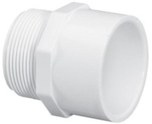 PVC Schedule 40 - Adapter, 2" Mpt X Slip White | 436020