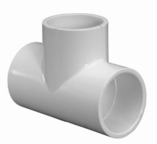 PVC Schedule 40 - Tee, 1-1/2" Slip White | 401015