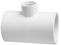 1-1/2" x 1" Tee PVC Sch. 40 Slip x Slip x FPT | 402-211