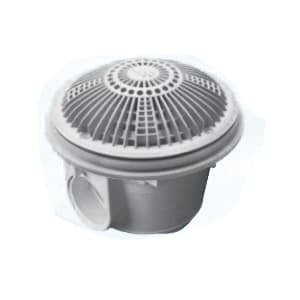 Waterway 8" Anti-Vortex Main Drain, 2" Socket, Round, White, Vinyl | 6402750V