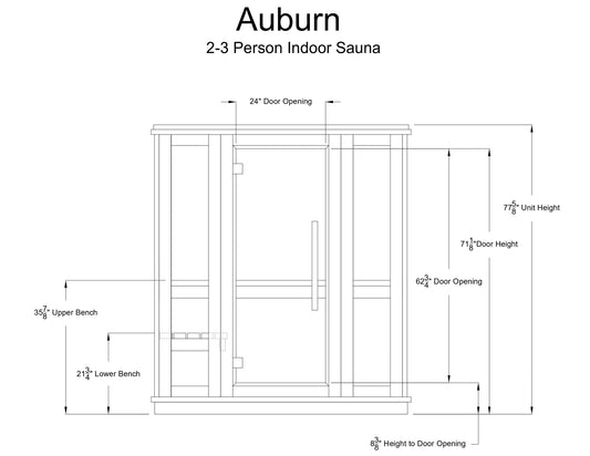 Auburn 2-3 Person Indoor Sauna