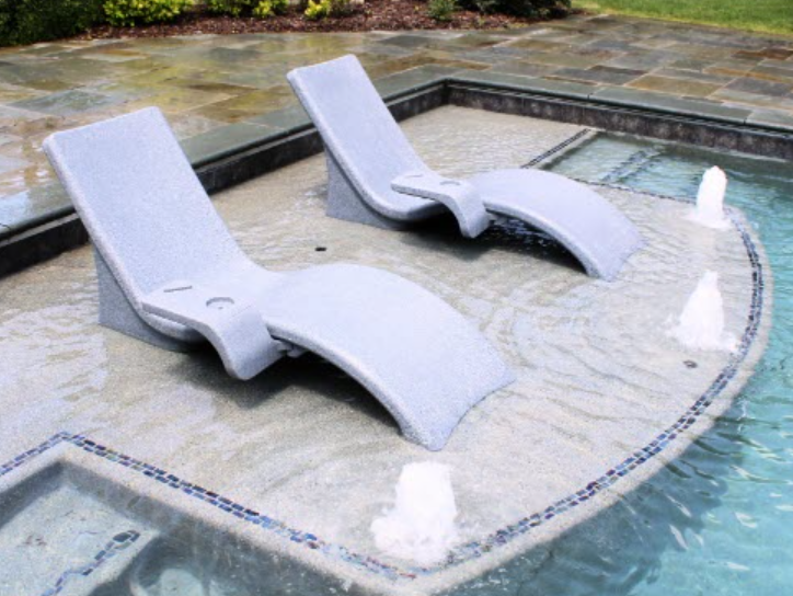 GPP White Lounge Chair Connecting Table