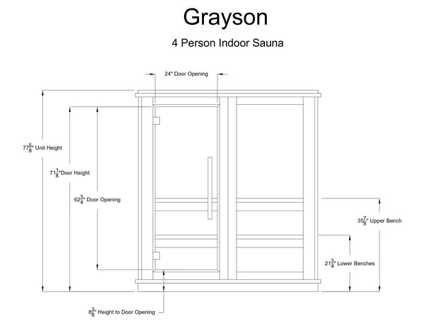 Grayson 4 Person Indoor Sauna