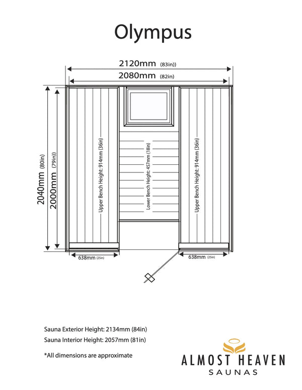 Olympus 6 Person Sauna
