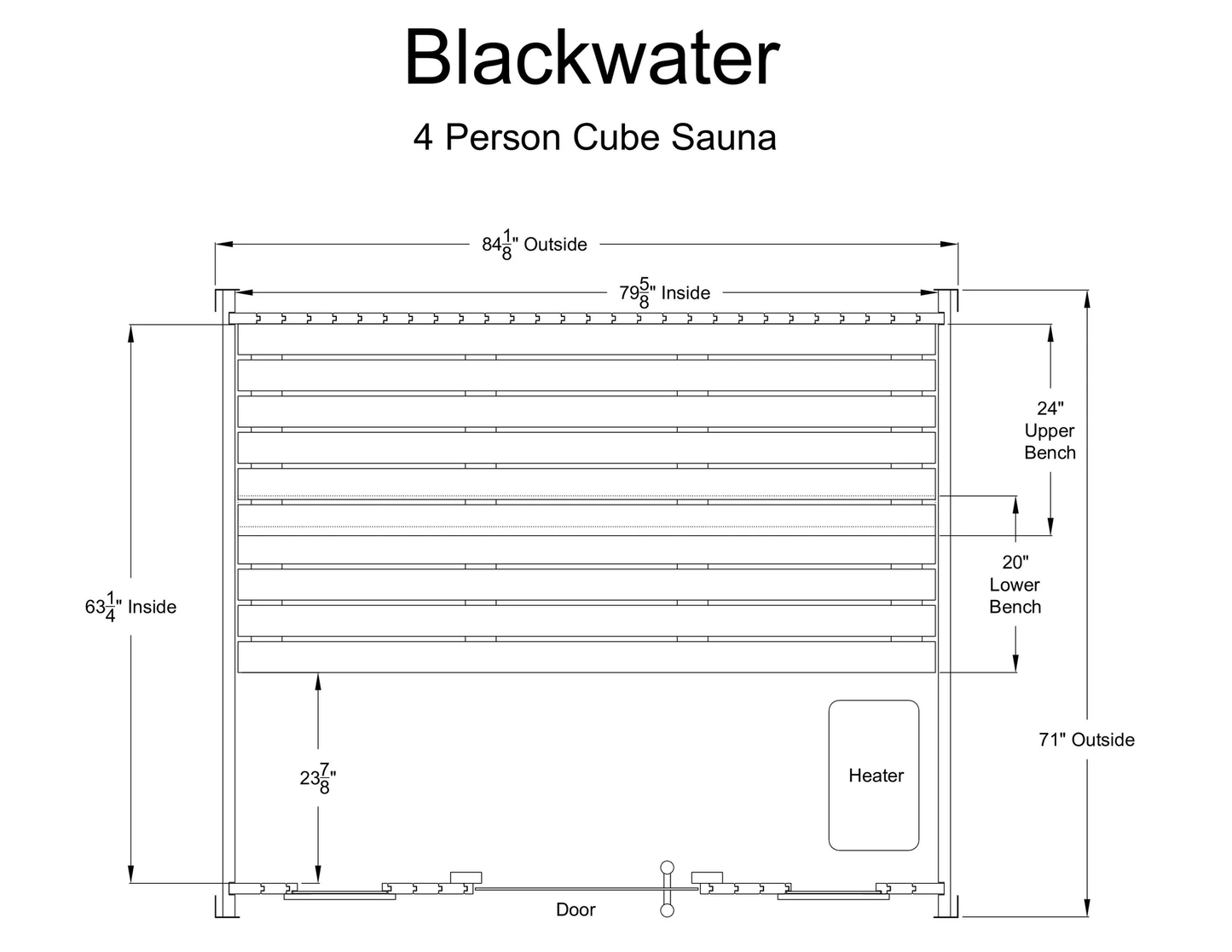 BlackWater 4 Person Cube Sauna