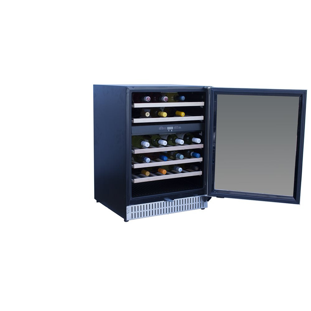24” 5.3 cu. Deluxe Outdoor Rated Dual Zone Wine Cooler