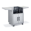 26-in Stainless Steel Cart with Doors & Shelves