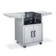 26-in Stainless Steel Cart with Doors & Shelves
