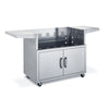 42-in Stainless Steel Cart with Doors & Shelves