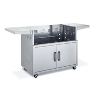 42-in Stainless Steel Cart with Doors & Shelves