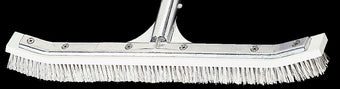 compare product A&B Curved Aluminum Wall Brush, Combo Stainless Steel & Nylon Bristles 18