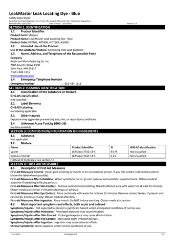 compare product Anderson Pre-Filled Dye Leak Tester  | DT601