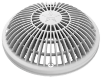 AquaStar 8" Round MoFlow Suction Outlet Cover and Mud Frame, Dark Gray | 8MF105