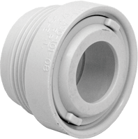 AquaStar ½" Extender with Eyeball and Nut 1½" MPT Remodel Fitting, Black 1'' Orifice | ASD102