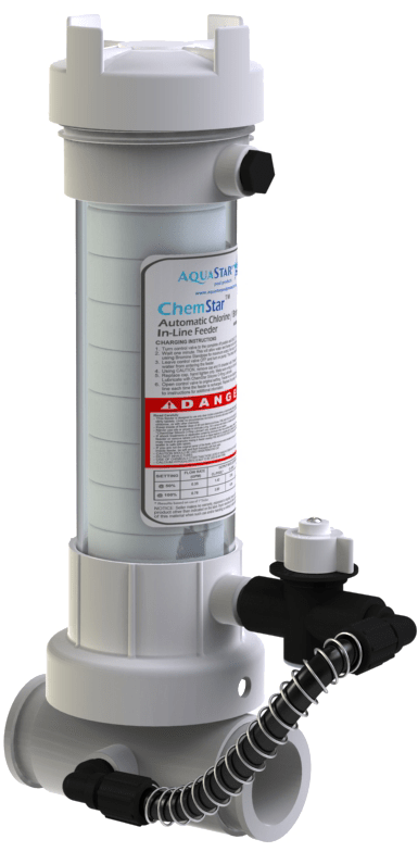 AQUASTAR CLEAR INLINE CHLORINATOR (6/CS)