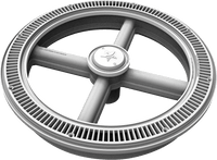 AquaStar 20" Full Circle Drain Cover, Center Cap and Screws, Black | FC20102