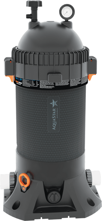 compare product AquaStar Pipeline Cartridge Filter, Small Footprint, Big Filtration, 200 sq. ft, 27,000 gallons | PLF27000