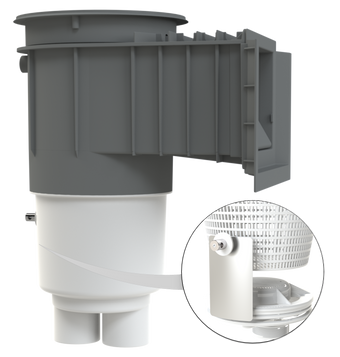 compare product AquaStar Flow Star Water Bonded Skimmer with Water Stop Face, Float Assembly, Basket without Lid and Collar, White Only | SKR15NL101