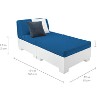 Affinity 2 Piece Sun Chair White Fabric