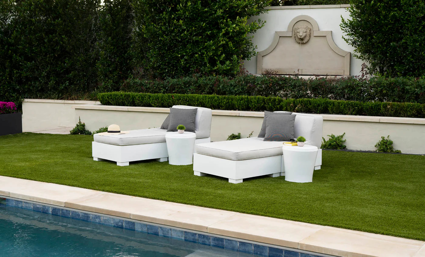 Affinity 2 Piece Sun Chair White Fabric