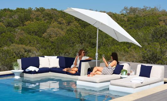 Affinity 2 Piece Sun Chair White Fabric