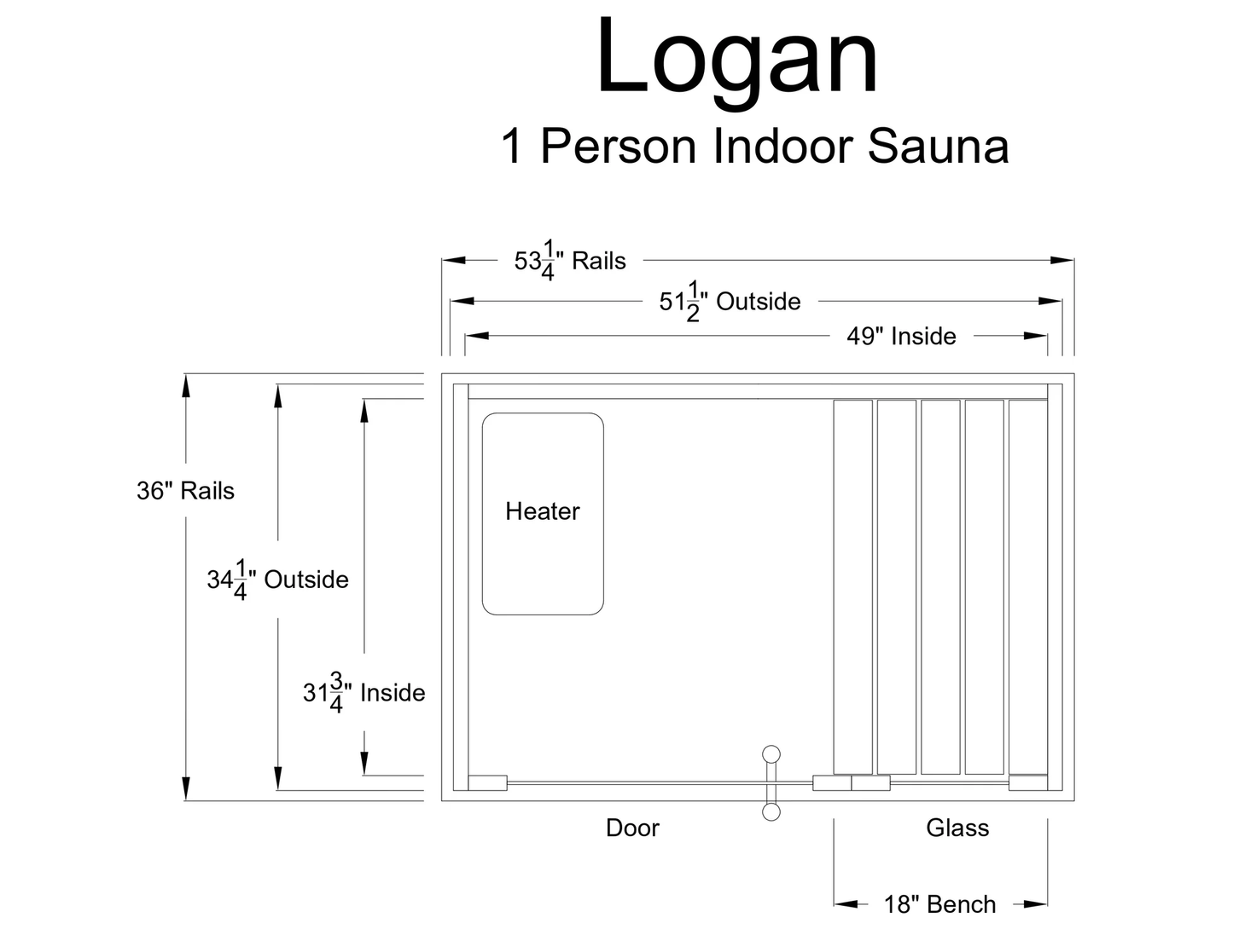 Logan 1 Person Indoor Sauna