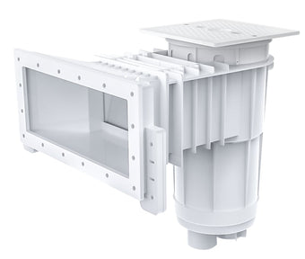 compare product CMP Vinyl Liner Skimmer, Wide Mouth, Square Cover, Dual Port, White | 25160-110-000N