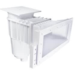 compare product CMP Vinyl Liner Skimmer, Wide Mouth, Square Cover, Dual Port, Gray | 25160-111-100N