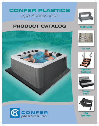 compare product Confer Plastics 4 Step Signature Spa Steps, Black | SSS36-4-P