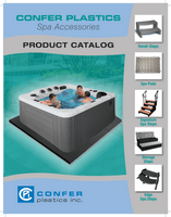 Confer Plastics 4 Step Signature Spa Steps, Black | SSS36-4-P