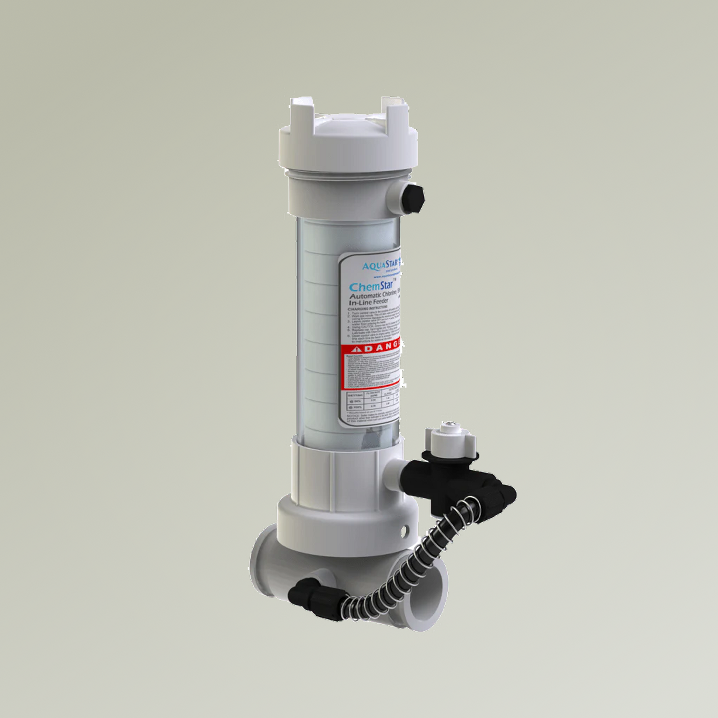 AQUASTAR CLEAR INLINE CHLORINATOR (6/CS)