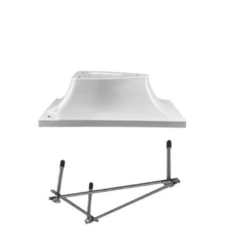 compare product 3 Bolt Base For 6' Board White W/ Jig | GPP-DB-3B6-W