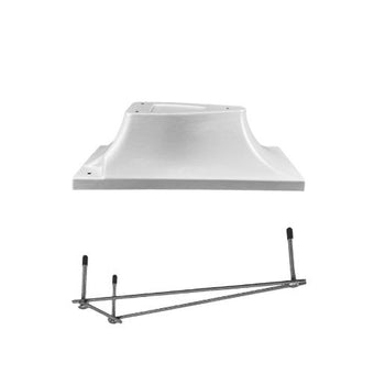 compare product 3 Bolt Base For 8' Board White W/ Jig | GPP-DB-3B8-W