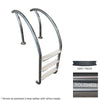 Global 3 Tread Modern Ladder Polished .065 with Gray Heavy Duty Treads | GPP-MLD-3ST-SS-G