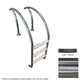 Global 3 Tread Modern Ladder Polished .065 with Gray Heavy Duty Treads | GPP-MLD-3ST-SS-G