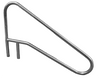 Global 4-Bend Dip To Water Handail With Welded Brace Polished .049 | Global-Rl-C49-4Bnd-Wb-Ss