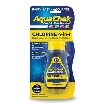 compare product AquaChek Yellow 4-in-1 Chlorine Test Strips, 50 Strips per Bottle | 511244A
