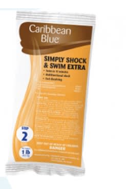 compare product Caribbean Blue Simply Shock & Swim 1 lb Bag 12/Case | C005318-CS20P5