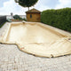 HPI Armor Kote 20' x 44' Rectangle In Ground Winter Pool Cover, 5' Overlap, Tan/Blue | AK20445