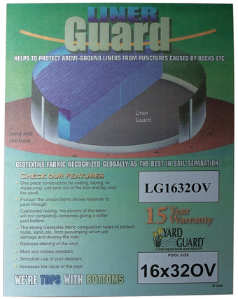 compare product 16' x 32' Oval Premium Floor Padding | LG1632OV
