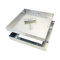 HIDE 12.5" Drain Cover, 1 3/8"-1 5/8" (4cm) Material, Square Inlay Lid, Concrete Parts Included | HDC12.5-1.6KIT