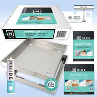 HIDE 12" Skimmer Cover, 5/8"-7/8" (2cm) Material, Square Inlay Lid | HSL12-0.8KIT