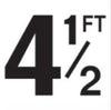 4-1/2Ft Sm Inlays 4-1/2 W/Ft Depth Marker-Ceramic Blk/White Smooth 6
