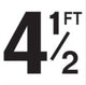 4-1/2Ft Sm Inlays 4-1/2 W/Ft Depth Marker-Ceramic Blk/White Smooth 6